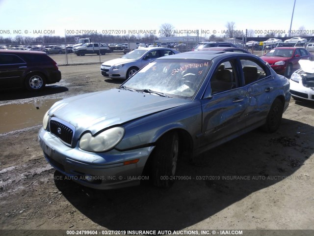 KMHWF25S44A044755 - 2004 HYUNDAI SONATA GL BLUE photo 2