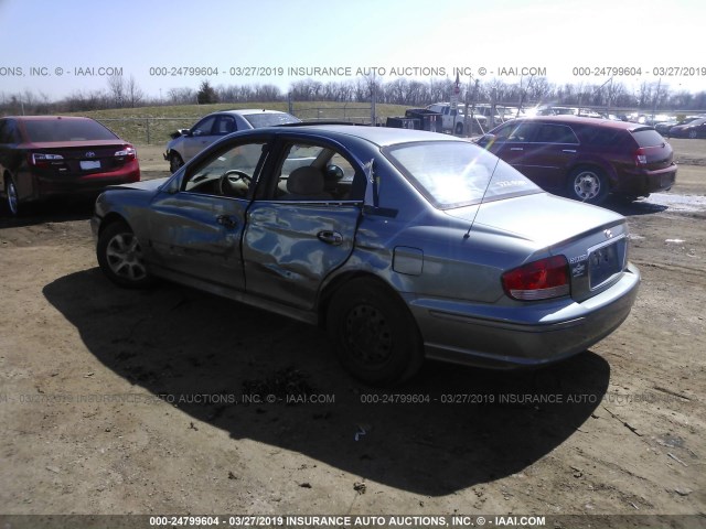 KMHWF25S44A044755 - 2004 HYUNDAI SONATA GL BLUE photo 3