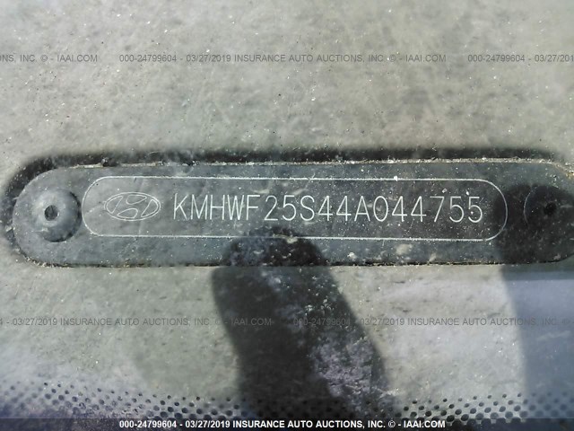 KMHWF25S44A044755 - 2004 HYUNDAI SONATA GL BLUE photo 9