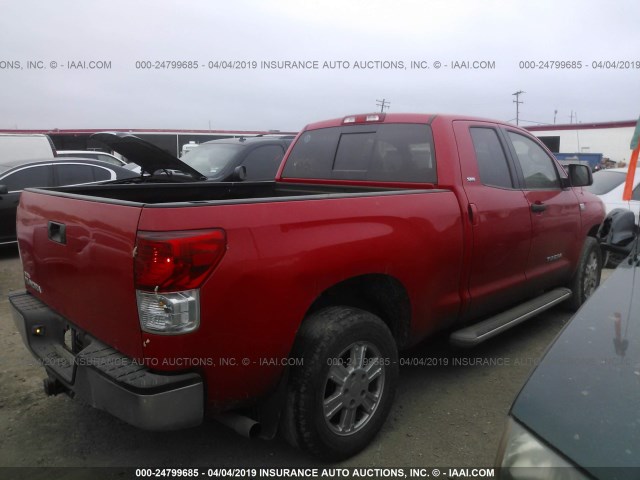 5TFRM5F18AX006887 - 2010 TOYOTA TUNDRA DOUBLE CAB SR5 RED photo 4