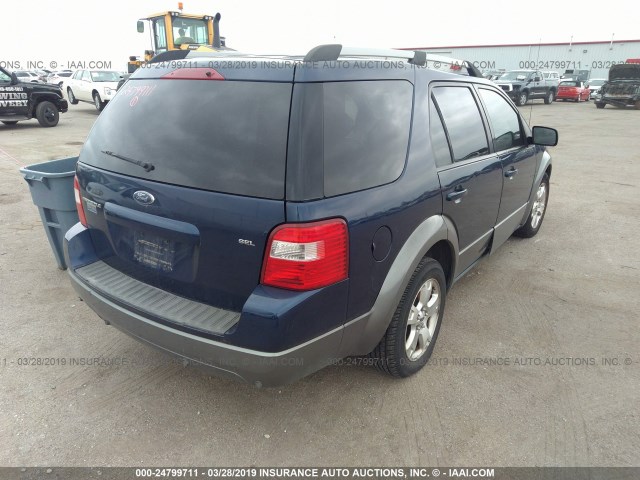 1FMDK02196GA28392 - 2006 FORD FREESTYLE SEL BLUE photo 4