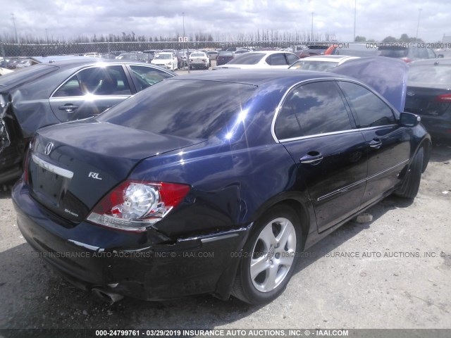 JH4KB16667C003321 - 2007 ACURA RL BLUE photo 4