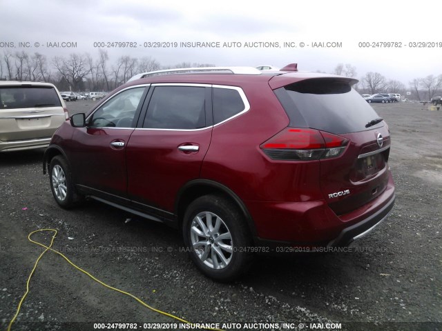 JN8AT2MV0HW257427 - 2017 NISSAN ROGUE S/SL/SV RED photo 3