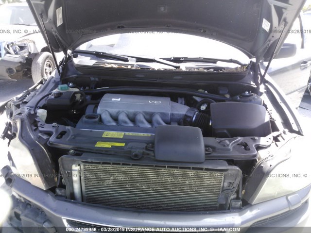 YV4CZ852261257608 - 2006 VOLVO XC90 V8 GRAY photo 10