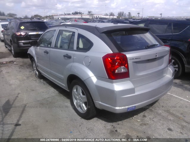 1B3HB48B67D328554 - 2007 DODGE CALIBER SXT SILVER photo 3