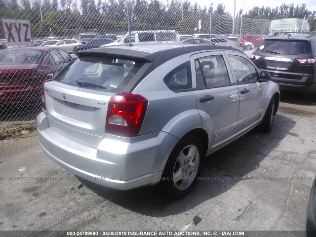 1B3HB48B67D328554 - 2007 DODGE CALIBER SXT SILVER photo 4