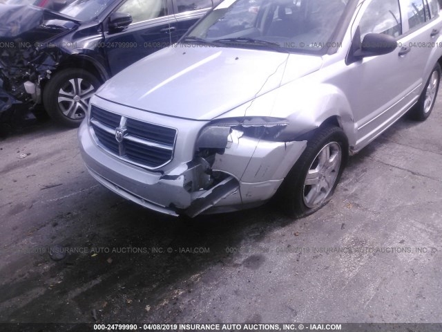 1B3HB48B67D328554 - 2007 DODGE CALIBER SXT SILVER photo 6