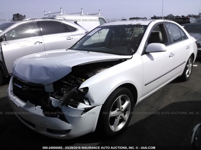 5NPEU46C98H325991 - 2008 HYUNDAI SONATA SE/LIMITED WHITE photo 2