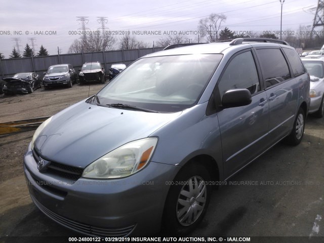 5TDZA23C94S088507 - 2004 TOYOTA SIENNA CE/LE Light Blue photo 2