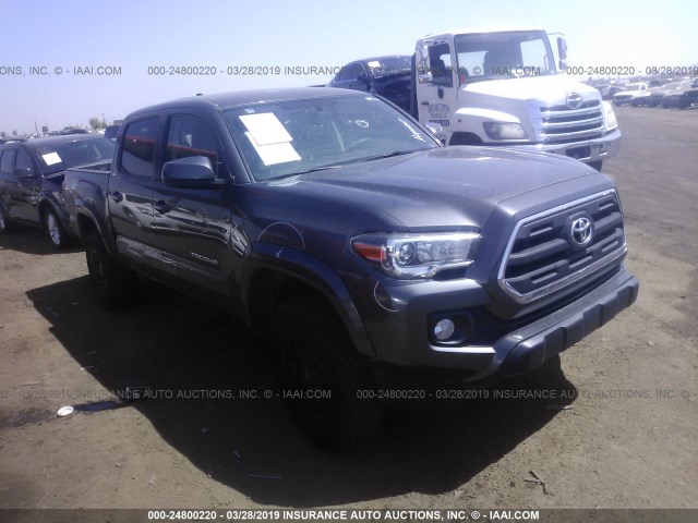 3TMAZ5CN8HM036932 - 2017 TOYOTA TACOMA DBL CAB/SR5/TRD SPORT/OR GRAY photo 1