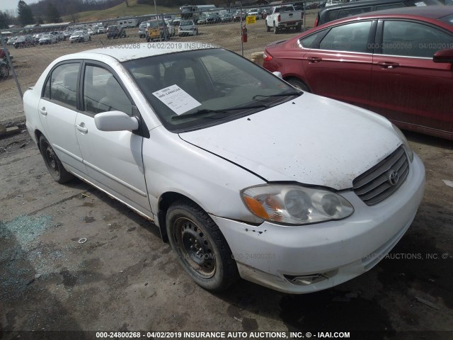 2T1BR32E03C126832 - 2003 TOYOTA COROLLA CE/LE/S WHITE photo 1