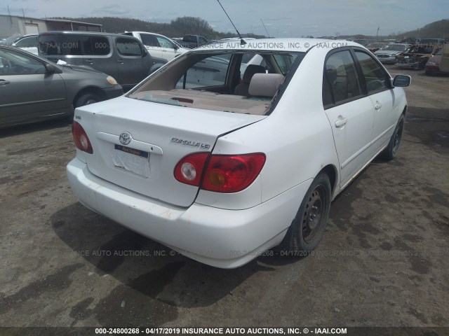 2T1BR32E03C126832 - 2003 TOYOTA COROLLA CE/LE/S WHITE photo 4