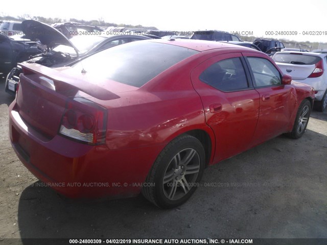 2B3CA3CV0AH165063 - 2010 DODGE CHARGER SXT RED photo 4