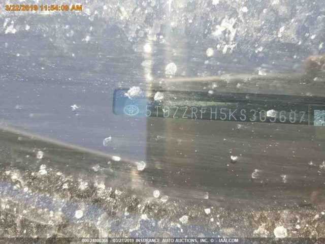 5TDZZRFH5KS309607 - 2019 TOYOTA HIGHLANDER LE/LE PLUS GRAY photo 15