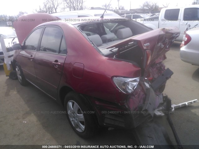 JTDBR32E670114751 - 2007 TOYOTA COROLLA CE/LE/S RED photo 3