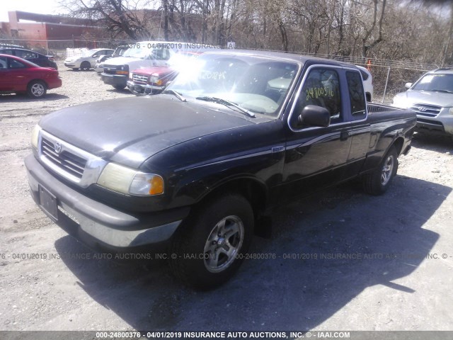 4F4YR16C1WTM29758 - 1998 MAZDA B2500 CAB PLUS BLACK photo 2