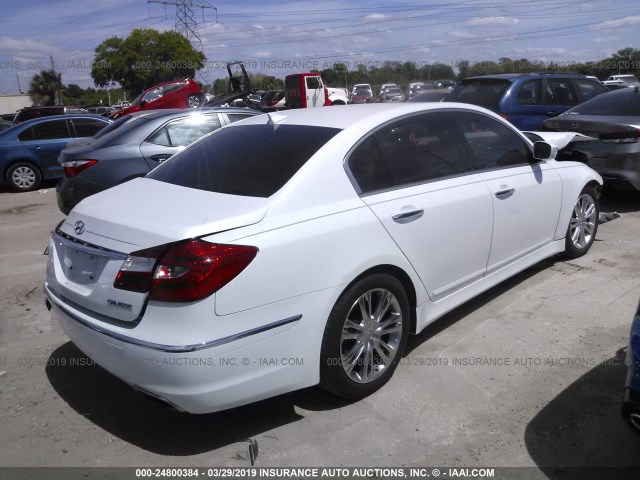 KMHGC4DD7EU262717 - 2014 HYUNDAI GENESIS 3.8L WHITE photo 4