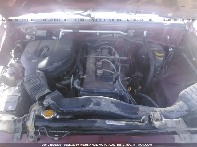 1N6DD26S5YC391048 - 2000 NISSAN FRONTIER KING CAB XE RED photo 10