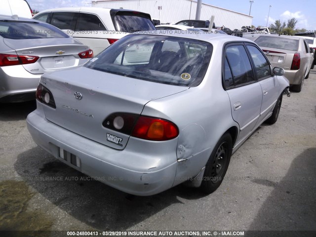 1NXBR12EX1Z549904 - 2001 TOYOTA COROLLA CE/LE/S SILVER photo 4