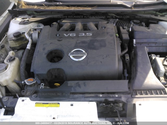 1N4BL24E98C158225 - 2008 NISSAN ALTIMA 3.5SE WHITE photo 10