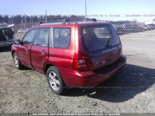 JF1SG65644H705921 - 2004 SUBARU FORESTER 2.5XS RED photo 3