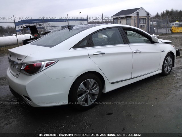 KMHEC4A43DA086048 - 2013 HYUNDAI SONATA HYBRID WHITE photo 4