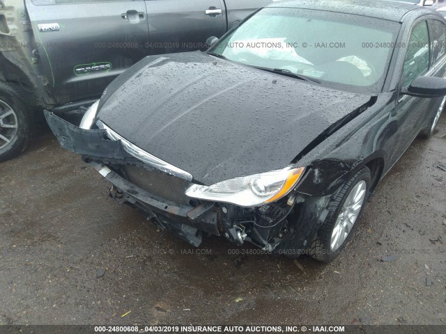 1C3CCBABXDN606211 - 2013 CHRYSLER 200 LX BLACK photo 6