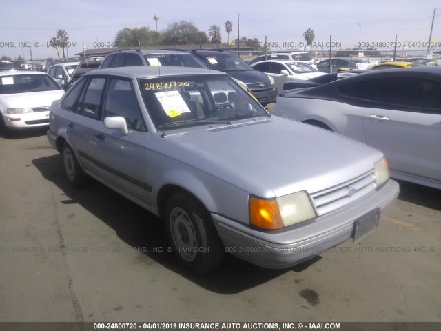 1FAPP9594KW163262 - 1989 FORD ESCORT LX SILVER photo 1