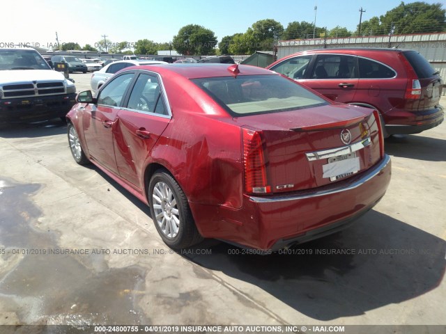 1G6DE5E54C0137695 - 2012 CADILLAC CTS LUXURY COLLECTION RED photo 3