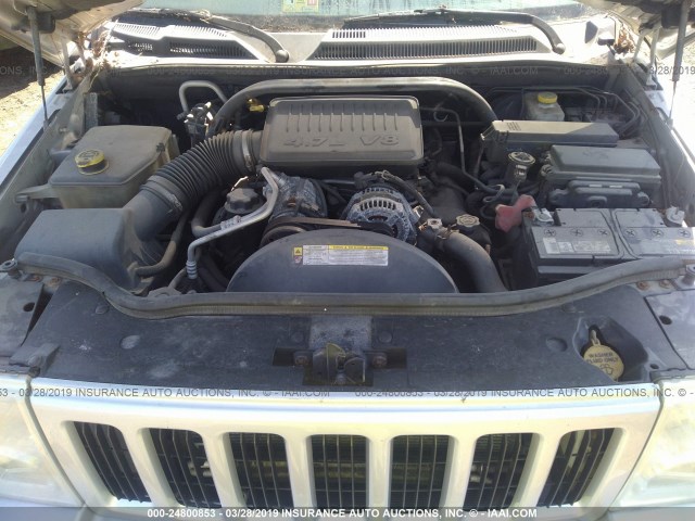 1J8HG48N76C145090 - 2006 JEEP COMMANDER SILVER photo 10