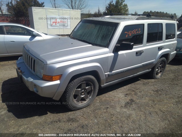 1J8HG48N76C145090 - 2006 JEEP COMMANDER SILVER photo 2