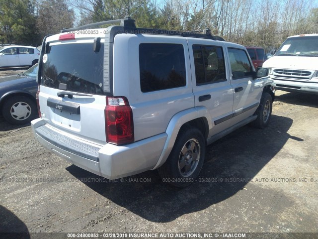 1J8HG48N76C145090 - 2006 JEEP COMMANDER SILVER photo 4