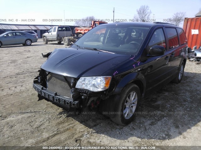 2C4RDGCG4FR648940 - 2015 DODGE GRAND CARAVAN SXT BLACK photo 2