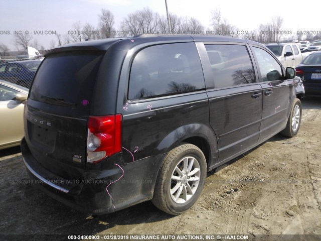 2C4RDGCG4FR648940 - 2015 DODGE GRAND CARAVAN SXT BLACK photo 4