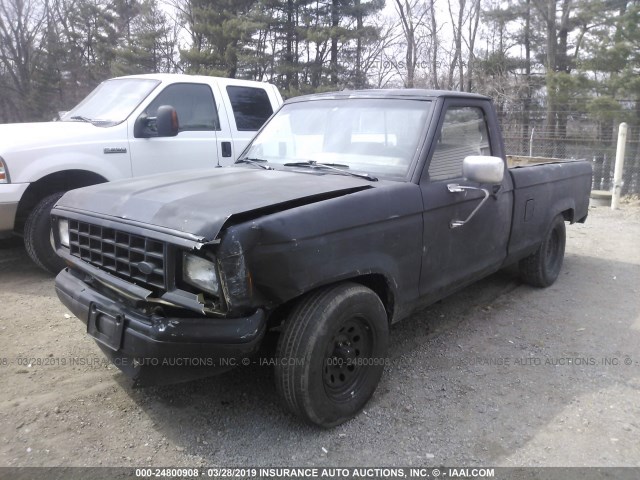 1FTBR10T7HUC23543 - 1987 FORD RANGER BLACK photo 2