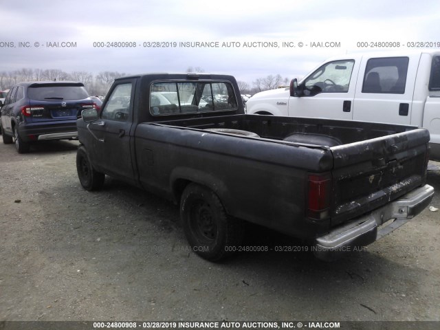 1FTBR10T7HUC23543 - 1987 FORD RANGER BLACK photo 3