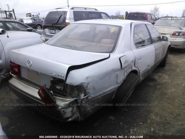 JT8BH22F7T0064067 - 1996 LEXUS LS 400 SILVER photo 4