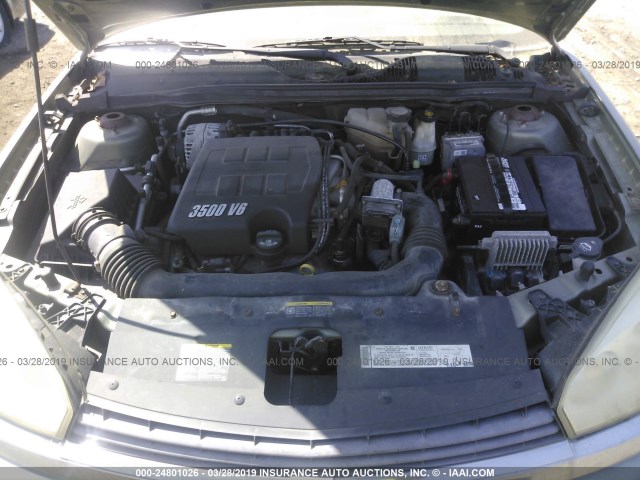 1G1ZT54835F190465 - 2005 CHEVROLET MALIBU LS GREEN photo 10