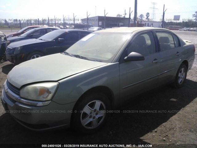 1G1ZT54835F190465 - 2005 CHEVROLET MALIBU LS GREEN photo 2