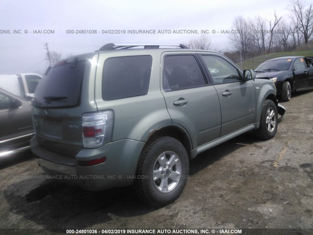 4M2CU97168KJ35451 - 2008 MERCURY MARINER PREMIER MAROON photo 4