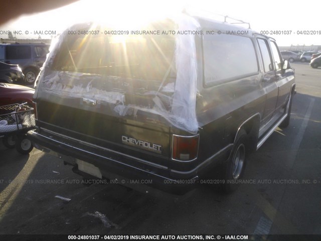 1GNEV16K8LF147729 - 1990 CHEVROLET SUBURBAN V1500 BLUE photo 4