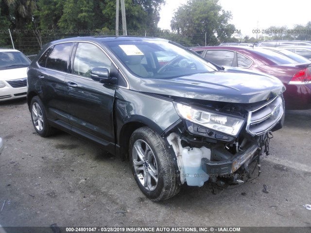 2FMPK3K85FBC37440 - 2015 FORD EDGE TITANIUM GREEN photo 1