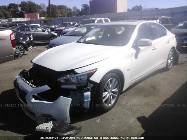 JN1CV7AP6HM641762 - 2017 INFINITI Q50 PREMIUM WHITE photo 2