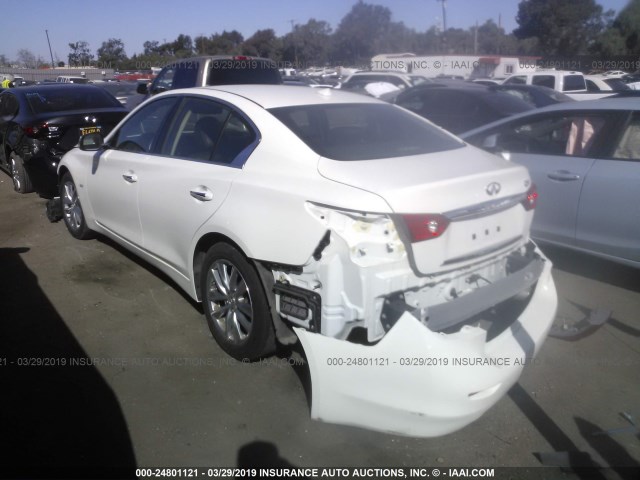 JN1CV7AP6HM641762 - 2017 INFINITI Q50 PREMIUM WHITE photo 3