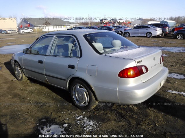 2T1BR12E5YC345507 - 2000 TOYOTA COROLLA VE/CE/LE SILVER photo 3