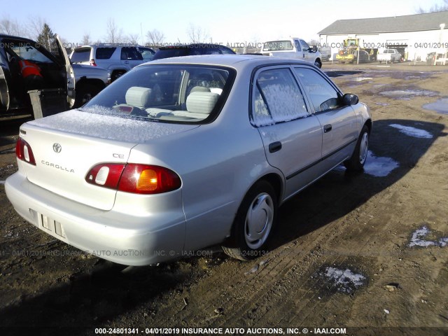 2T1BR12E5YC345507 - 2000 TOYOTA COROLLA VE/CE/LE SILVER photo 4