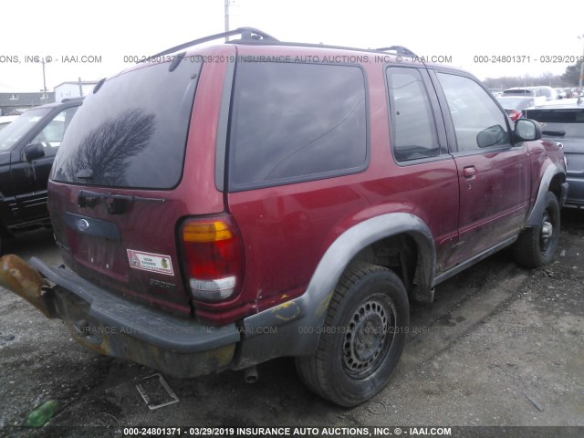 1FMYU70E9YUA66834 - 2000 FORD EXPLORER SPORT MAROON photo 4