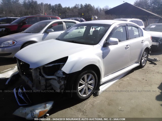 4S3BMBC61B3223836 - 2011 SUBARU LEGACY 2.5I PREMIUM WHITE photo 2