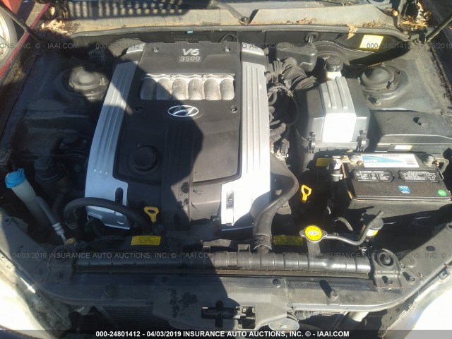 KMHFU45EX5A427239 - 2005 HYUNDAI XG 350 BLACK photo 10