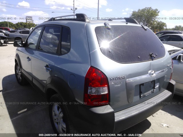 KM8JN12D37U615345 - 2007 HYUNDAI TUCSON SE/LIMITED ლურჯი ფოტო 3